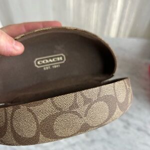 Coach Tan Monogram Eyewear Holder